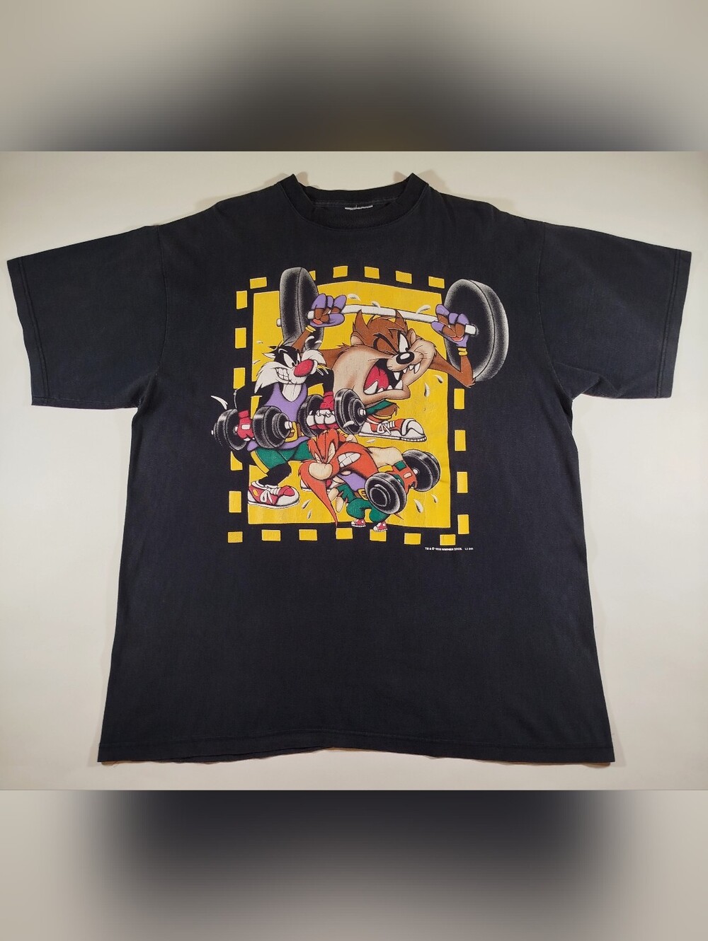 Vintage Looney Tunes Weightlifting Gym Tee